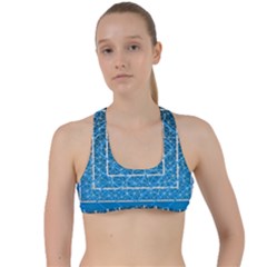 Network Social Abstract Criss Cross Racerback Sports Bra