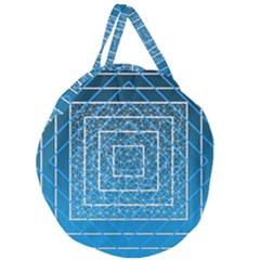 Network Social Abstract Giant Round Zipper Tote