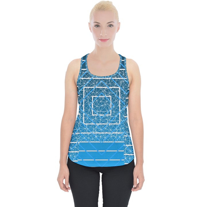 Network Social Abstract Piece Up Tank Top