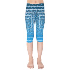 Network Social Abstract Kids  Capri Leggings 