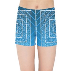 Network Social Abstract Kids  Sports Shorts