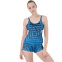 Network Social Abstract Boyleg Tankini Set  View1