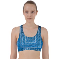 Network Social Abstract Back Weave Sports Bra