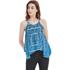 Network Social Abstract Flowy Camisole Tank Top