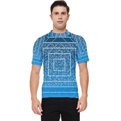 Network Social Abstract Men s Short Sleeve Rash Guard