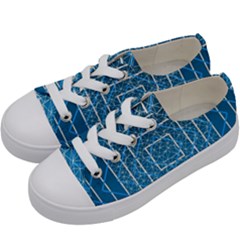 Network Social Abstract Kids  Low Top Canvas Sneakers