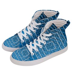 Network Social Abstract Men s Hi-Top Skate Sneakers