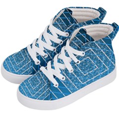 Network Social Abstract Kids  Hi-Top Skate Sneakers