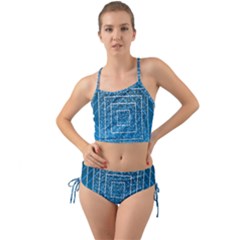 Network Social Abstract Mini Tank Bikini Set