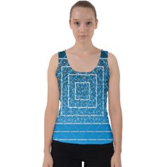 Network Social Abstract Velvet Tank Top