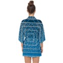 Network Social Abstract Half Sleeve Chiffon Kimono View2