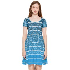 Network Social Abstract Inside Out Cap Sleeve Dress