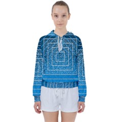 Network Social Abstract Women s Tie Up Sweat