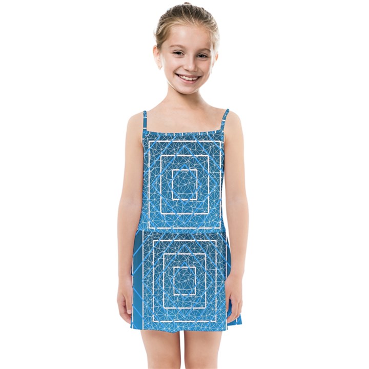 Network Social Abstract Kids  Summer Sun Dress