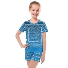 Network Social Abstract Kids  Mesh Tee and Shorts Set