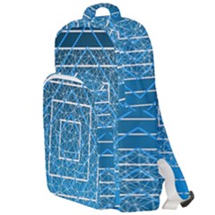 Network Social Abstract Double Compartment Backpack