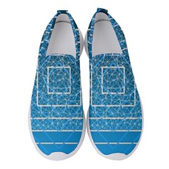 Network Social Abstract Women s Slip On Sneakers