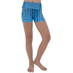 Network Social Abstract Kids  Lightweight Velour Yoga Shorts