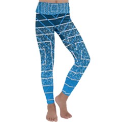 Network Social Abstract Kids  Lightweight Velour Classic Yoga Leggings