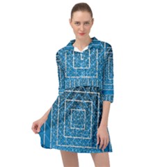 Network Social Abstract Mini Skater Shirt Dress by Ravend