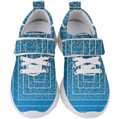 Network Social Abstract Kids  Velcro Strap Shoes