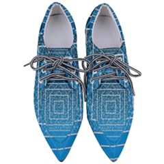 Network Social Abstract Pointed Oxford Shoes