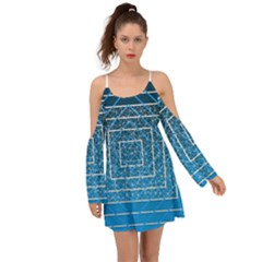 Network Social Abstract Boho Dress