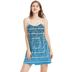 Network Social Abstract Summer Frill Dress