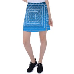 Network Social Abstract Tennis Skirt