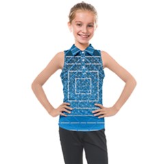 Network Social Abstract Kids  Sleeveless Polo Tee