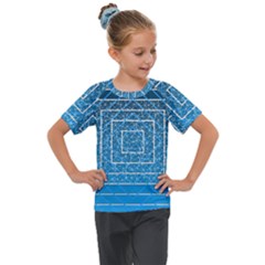 Network Social Abstract Kids  Mesh Piece Tee