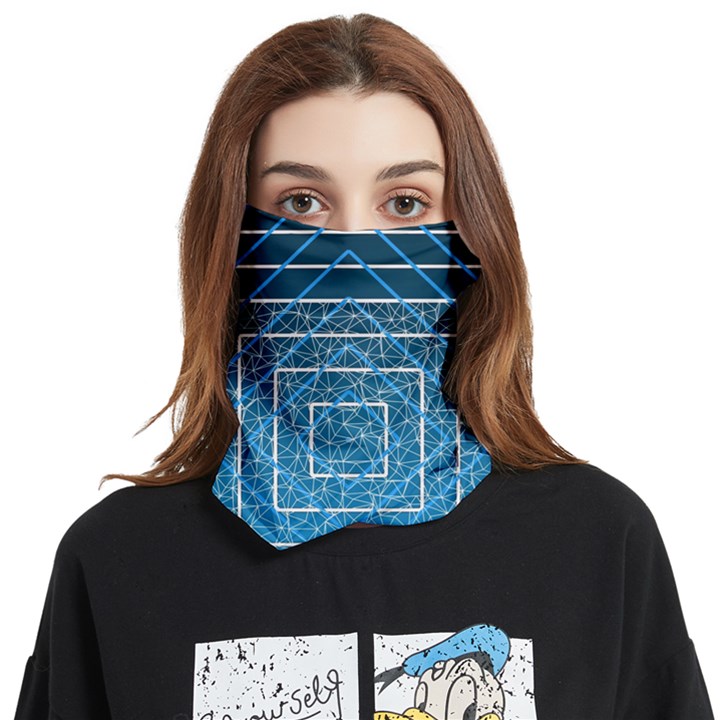 Network Social Abstract Face Covering Bandana (Two Sides)