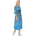 Network Social Abstract Double Cuff Midi Dress View3