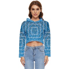 Network Social Abstract Women s Lightweight Cropped Hoodie