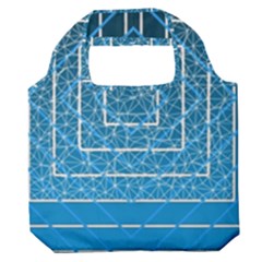 Network Social Abstract Premium Foldable Grocery Recycle Bag