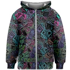 Background Pattern Texture Design Kids  Zipper Hoodie Without Drawstring by Ravend