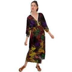 Abstract Painting Colorful Grecian Style  Maxi Dress by Ravend