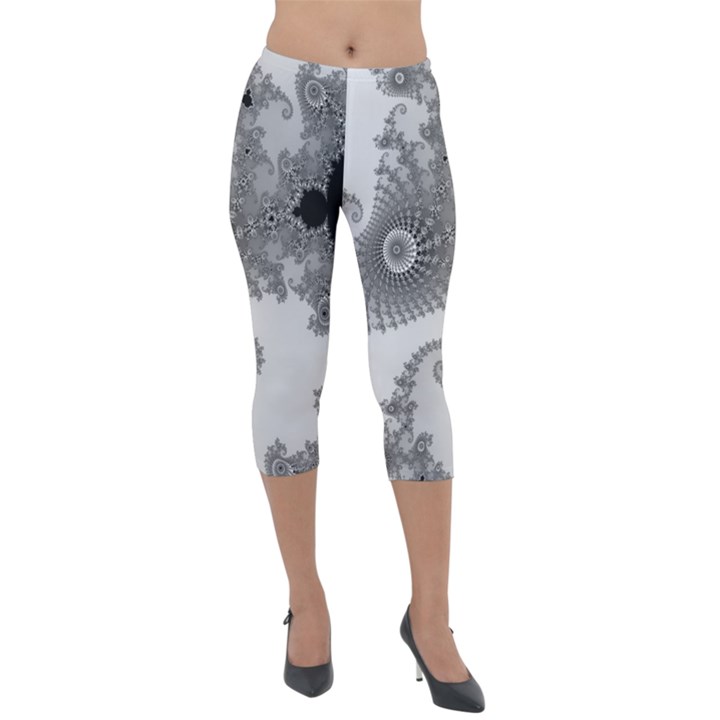 Apple Males Almond Bread Abstract Lightweight Velour Capri Leggings 