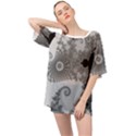 Apple Males Almond Bread Abstract Oversized Chiffon Top View1