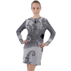 Apple Males Almond Bread Abstract Long Sleeve Hoodie Dress by Ravend