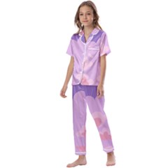 Sky Nature Sunset Clouds Space Fantasy Sunrise Kids  Satin Short Sleeve Pajamas Set by Ravend