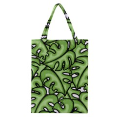 Leaves Nature Monstera Seamless Pattern Repeating Classic Tote Bag by Ravend