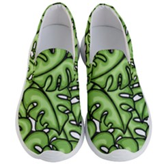 Leaves Nature Monstera Seamless Pattern Repeating Men s Lightweight Slip Ons by Ravend