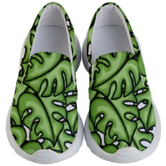 Leaves Nature Monstera Seamless Pattern Repeating Kids Lightweight Slip Ons by Ravend