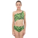 Leaves Nature Monstera Seamless Pattern Repeating Spliced Up Two Piece Swimsuit View1