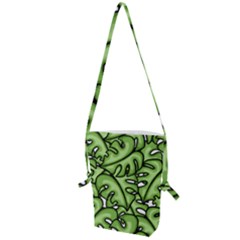 Leaves Nature Monstera Seamless Pattern Repeating Folding Shoulder Bag by Ravend