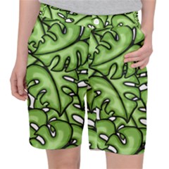 Leaves Nature Monstera Seamless Pattern Repeating Pocket Shorts by Ravend