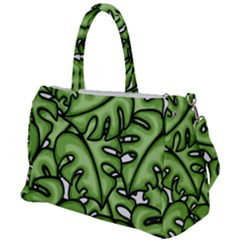 Leaves Nature Monstera Seamless Pattern Repeating Duffel Travel Bag by Ravend