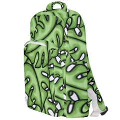 Leaves Nature Monstera Seamless Pattern Repeating Double Compartment Backpack by Ravend