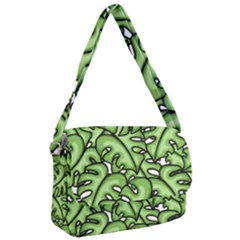 Leaves Nature Monstera Seamless Pattern Repeating Courier Bag by Ravend